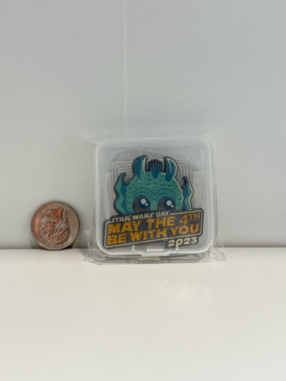Disney Star Wars Day Enamel Pin Blue Green with Gold Accent